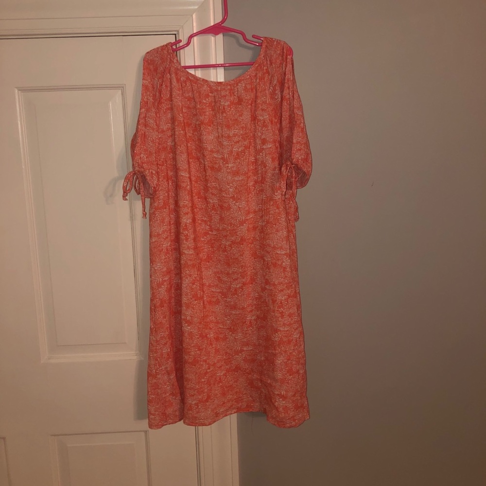 Maggie Breen Too coral patterned dress